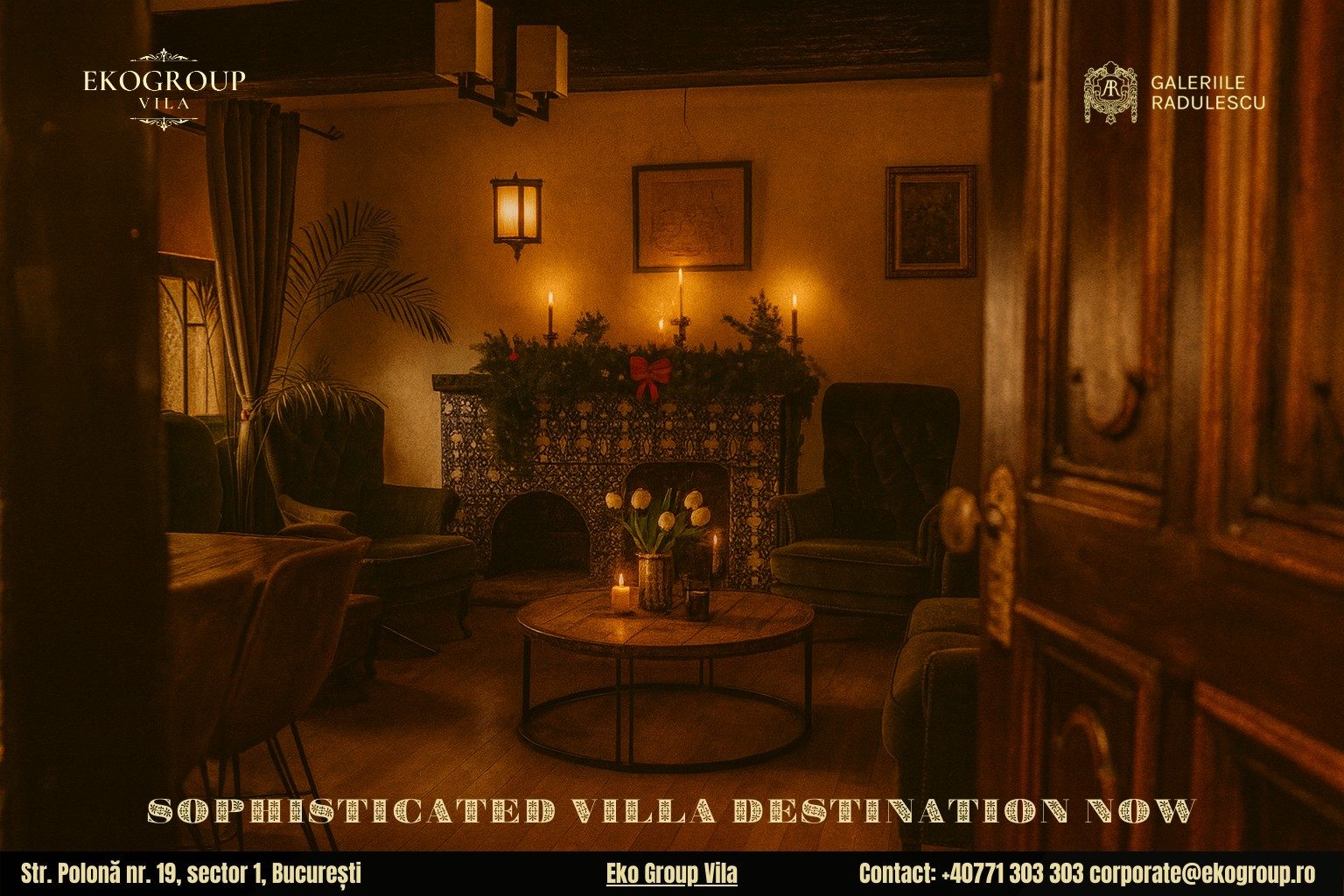 Destinații de Crăciun în București: Eleganța desăvârșită a Crăciunului anilor ’30 la Eko Group Vila